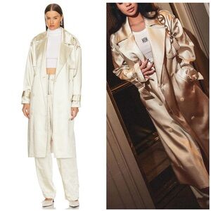 L’Academie Sol Trench Coat in Ecru Size M